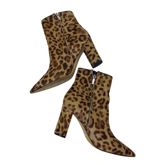 Marc Fisher LTD Ulanily Women’s 7.5 Leopard Print Ankle Booties Pointed Toe - Picture 3 of 11
